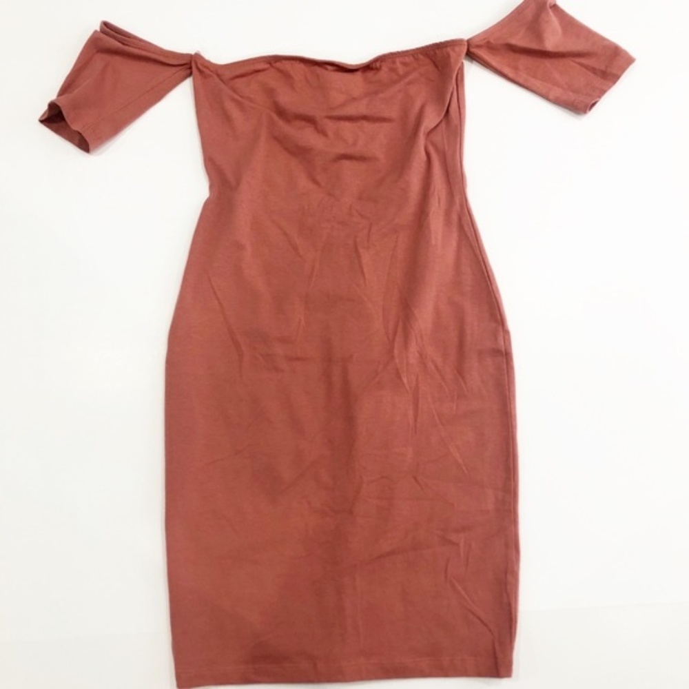 Popular Basics off the shoulder mini dress